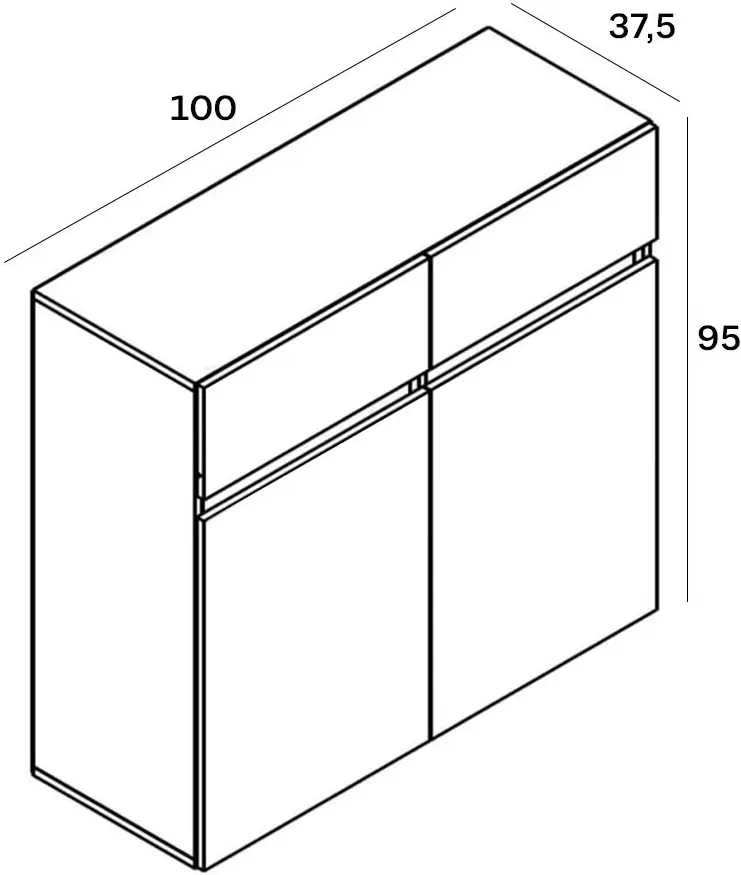 Тумба Yasen Лондон KOM2D2S (Кашемир/Антрацит)