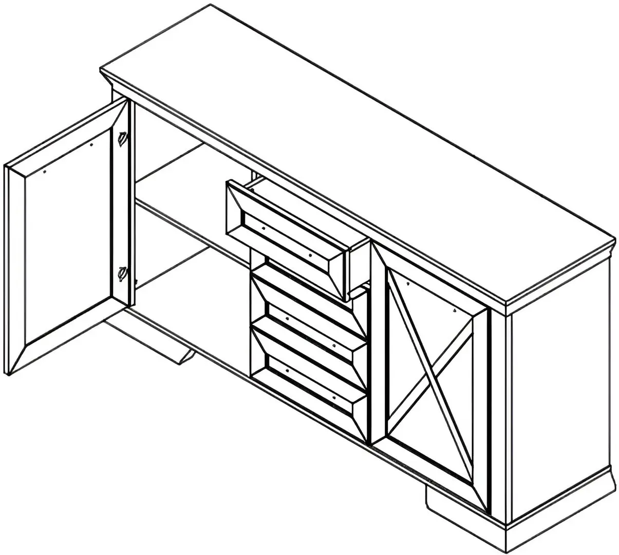 Tumba Yasen Marsel KOM2D4S (Snow Ash/Sonoma Oak Truffle)