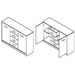 Тумба Yasen Nepo 2D4S (Дуб Сонома) Thumb