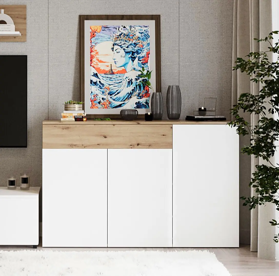 Tumba Yasen Rebeca KOM3D1S (Artisan Oak/Nimphea Alba)