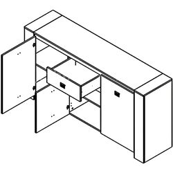 Tumba Yasen Shelby KOM3D1S (Craft Oak Gold/Surfside Iron Ash) Thumb