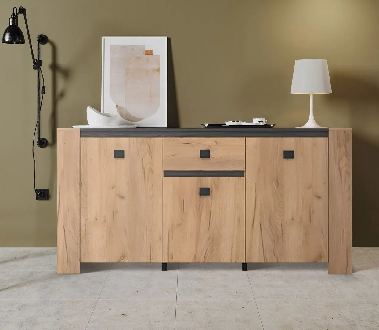 Tumba Yasen Shelby KOM3D1S (Craft Oak Gold/Surfside Iron Ash)