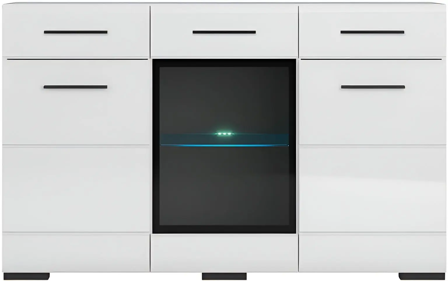 Тумба Yasen Вушер KOM1W2D2S (Нимфея Альба/Белый Глянец)