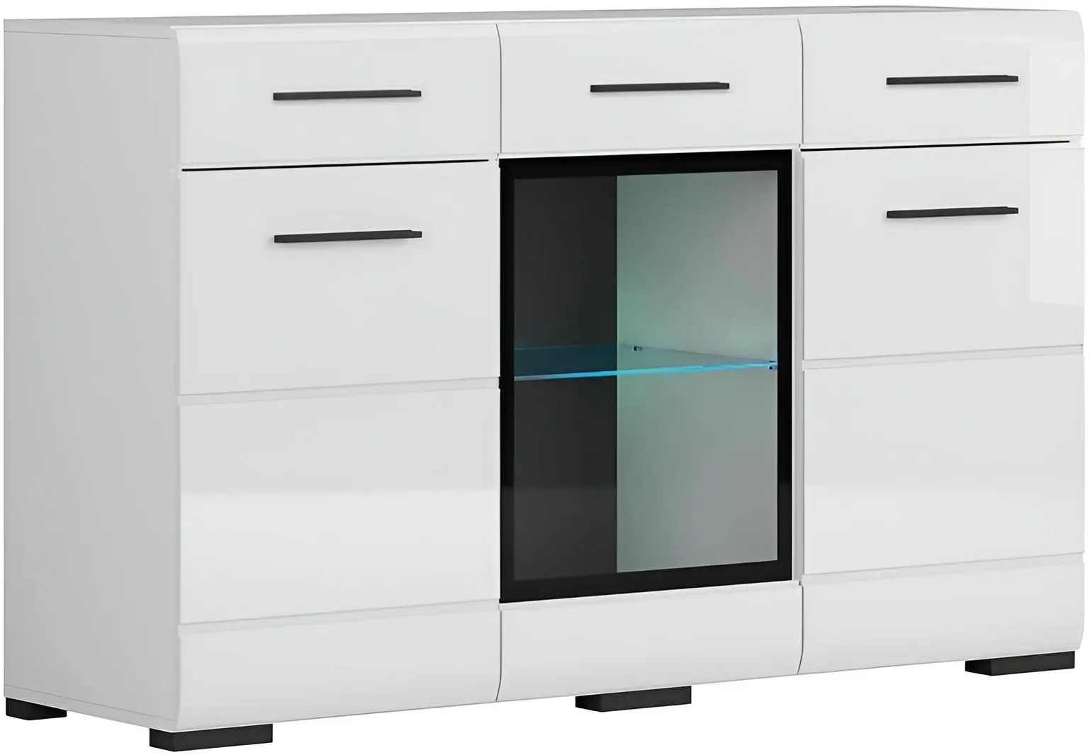 Тумба Yasen Вушер KOM1W2D2S (Нимфея Альба/Белый Глянец)