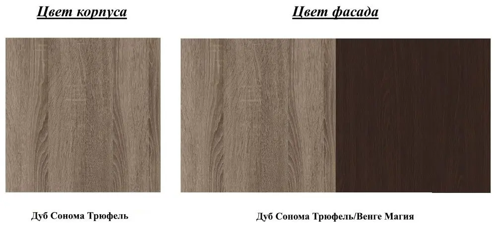 Tumba Yasen Женева 1Ш3Д (Sonoma Oak Truffle/Wenge Magic)