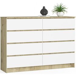 Comoda Akord K140 8SZ (Artisan Oak/White)