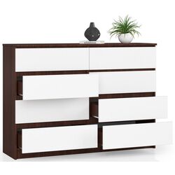 Comoda Akord K140 8SZ (Wenge/White) Thumb