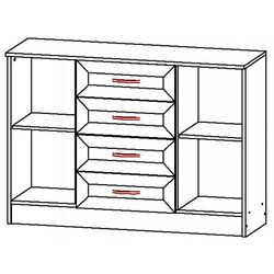 Comoda combinata Астрид-Мебель Printsessa ПРН.18 3D (Ash Anchor White) Thumb