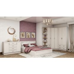 Comoda combinata Астрид-Мебель Printsessa ПРН.18 3D (Ash Anchor White) Thumb