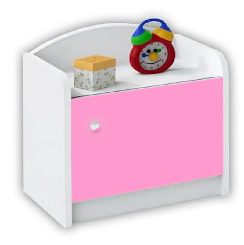Тумба прикроватная BellaLuni Happy (White/Pink)