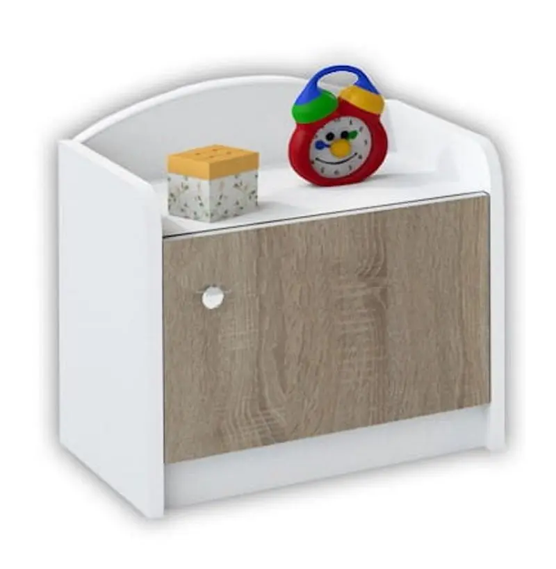 Тумба прикроватная BellaLuni Happy (White/Sonoma Oak)
