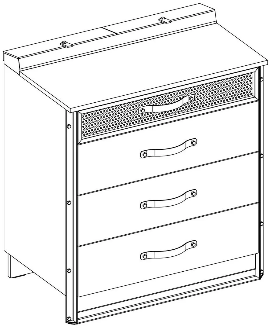 Comoda Cilek Dark Metal 20.52.1201.00 - 2