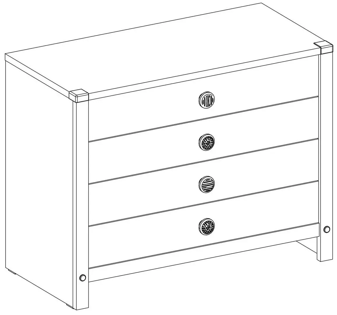 Comoda Cilek Montes 20.68.1201.00 - 2