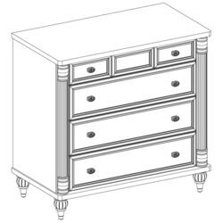 Комод Cilek Romantic 20.21.1201.01 Thumb