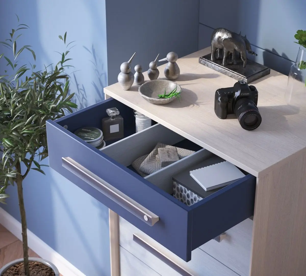 Комод Cilek Trio 20.40.1204.00 (Wood/Blue) - 3