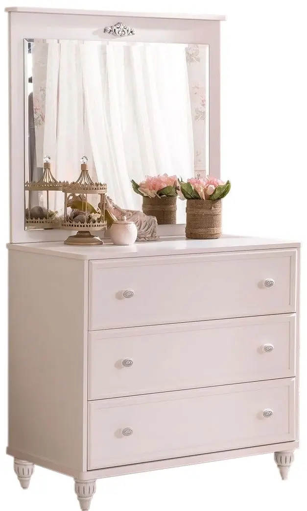 Set comoda + oglinda Cilek Romantica 20.21.1203.00 + 20.21.1801.00