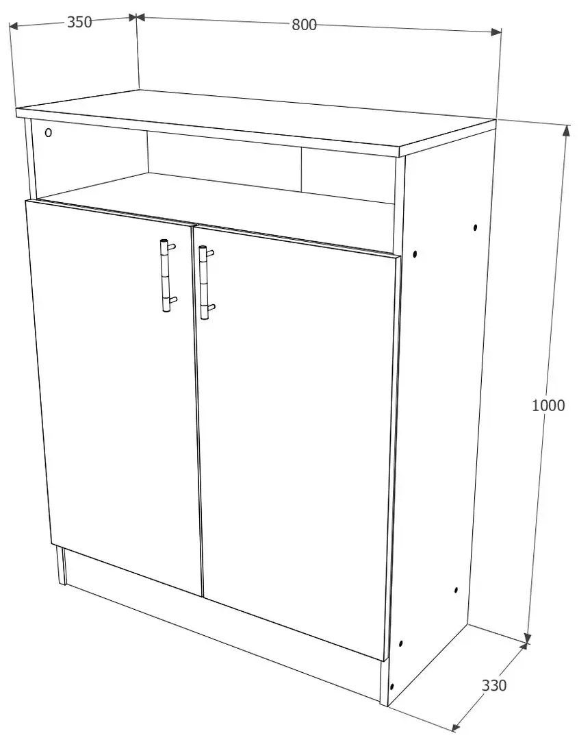 Tumba Haaus Atena 2U (Wenge/Ferrara Oak)
