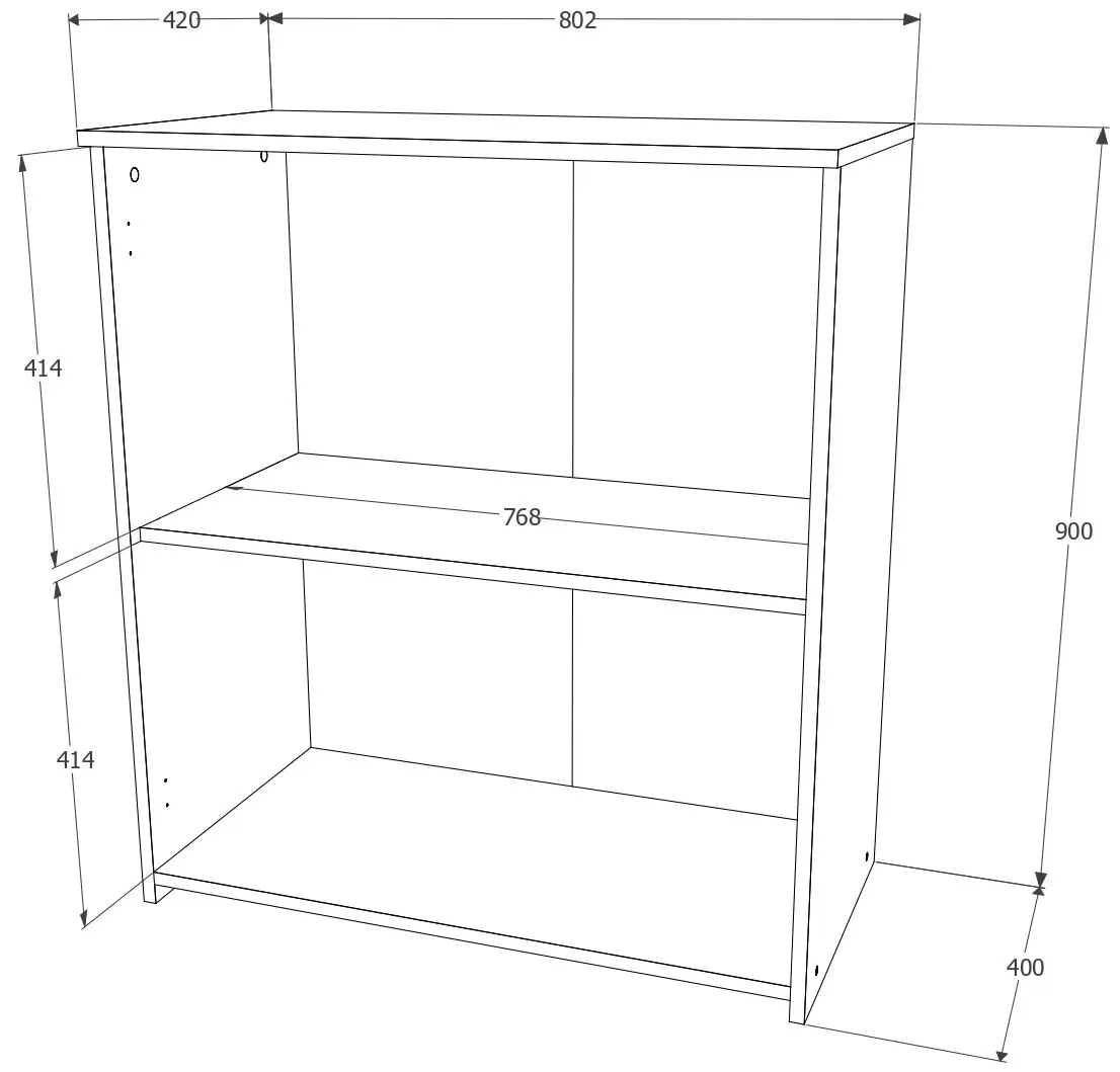 Tumba Haaus Creta 2U Sonoma Oak)