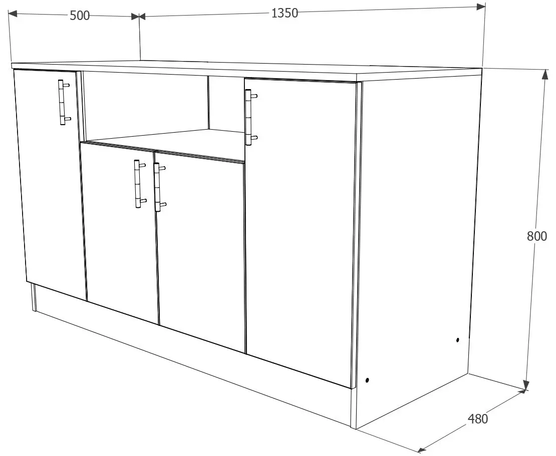 Tumba Haaus Remi 4U (Sonoma Oak)