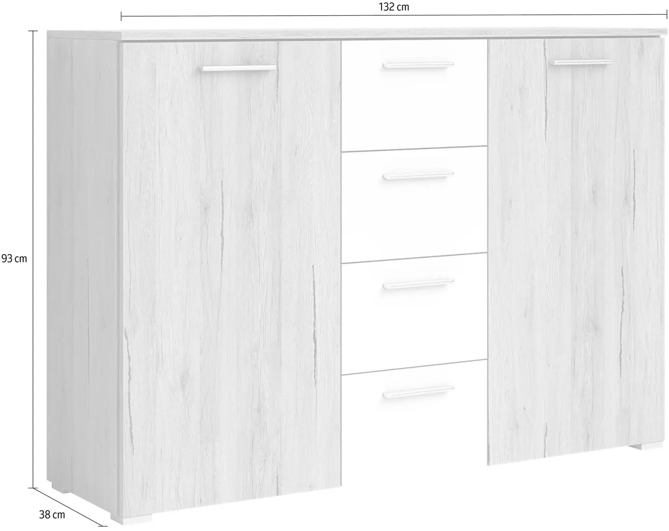 Tumba Helvetia Beta №26 2D4S (Sanremo Oak Light/White)