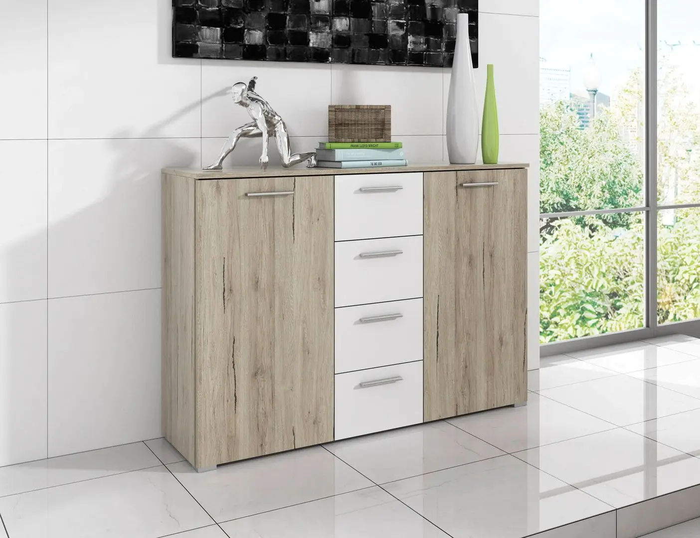 Tumba Helvetia Beta №26 2D4S (Sanremo Oak Light/White)