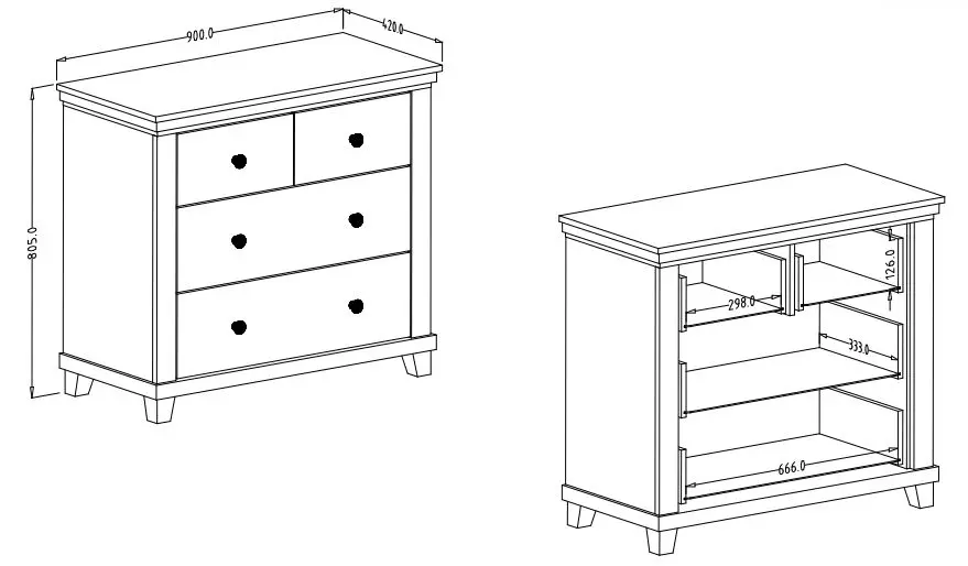Comoda Helvetia Evora №27 4S (Ash Abisko White/Lefkas Oak)