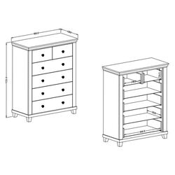 Комод Helvetia Evora №45 6S (Green/Lefkas Oak) Thumb