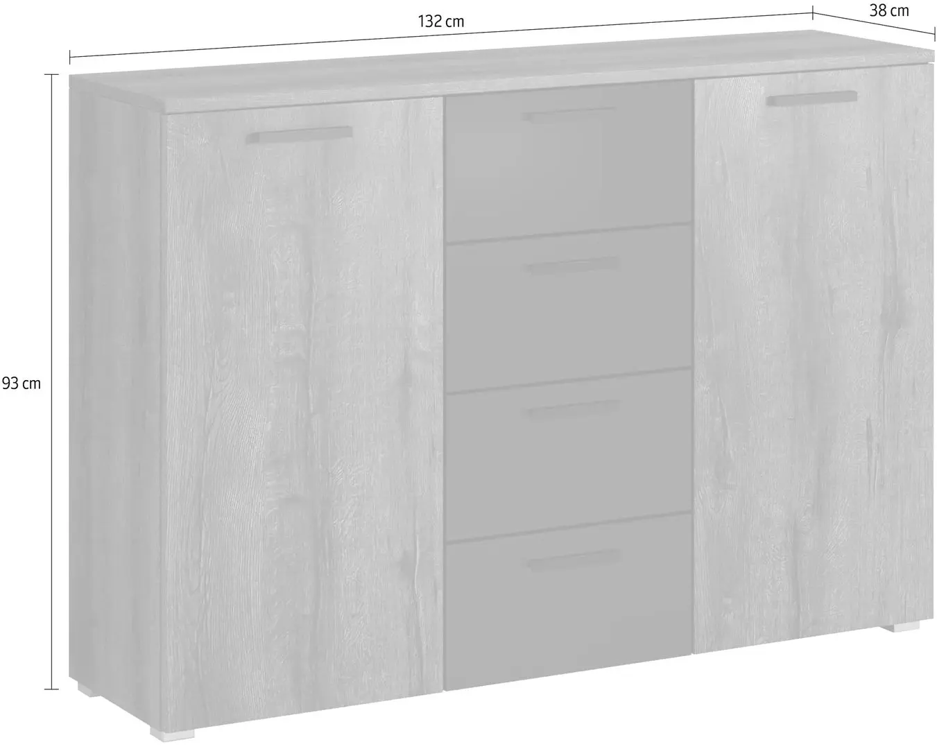 Тумба Helvetia Galaxy №26 2D4S (Monastic Oak/Black Gloss)