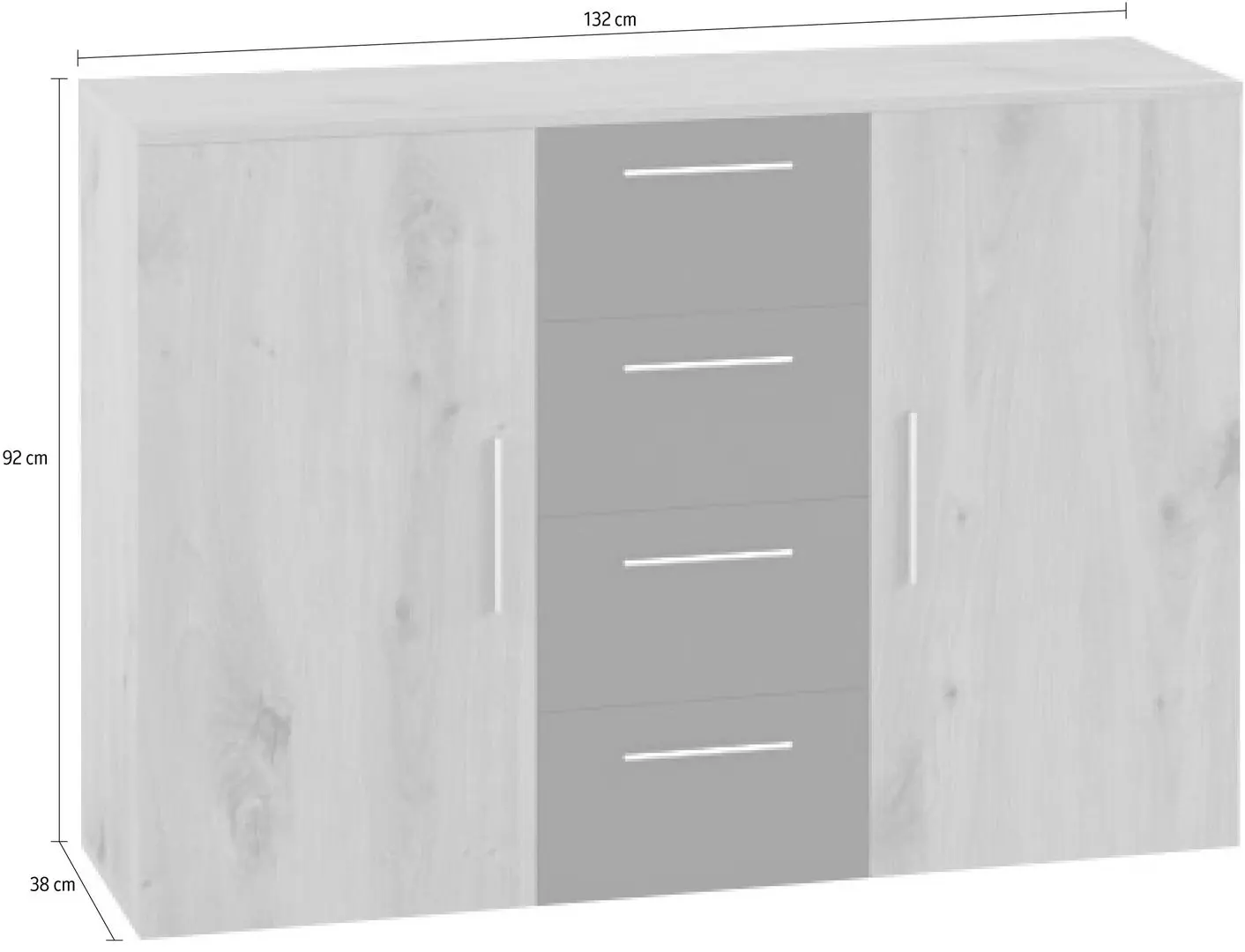 Tumba Helvetia Vera №26 2D4S (Sonoma Oak Light/White)