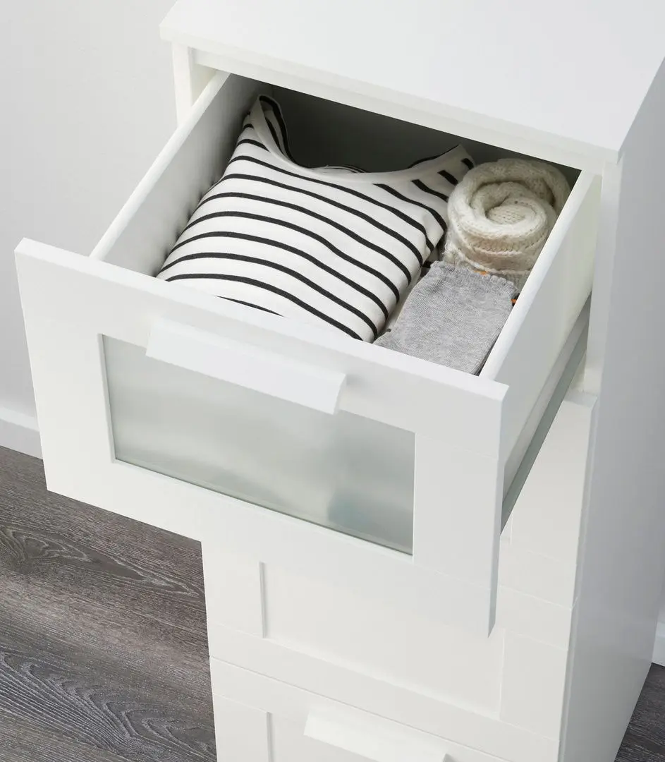 Комод Ikea Brimnes 4 ящика 39x124 (Белый/Матовое Стекло)