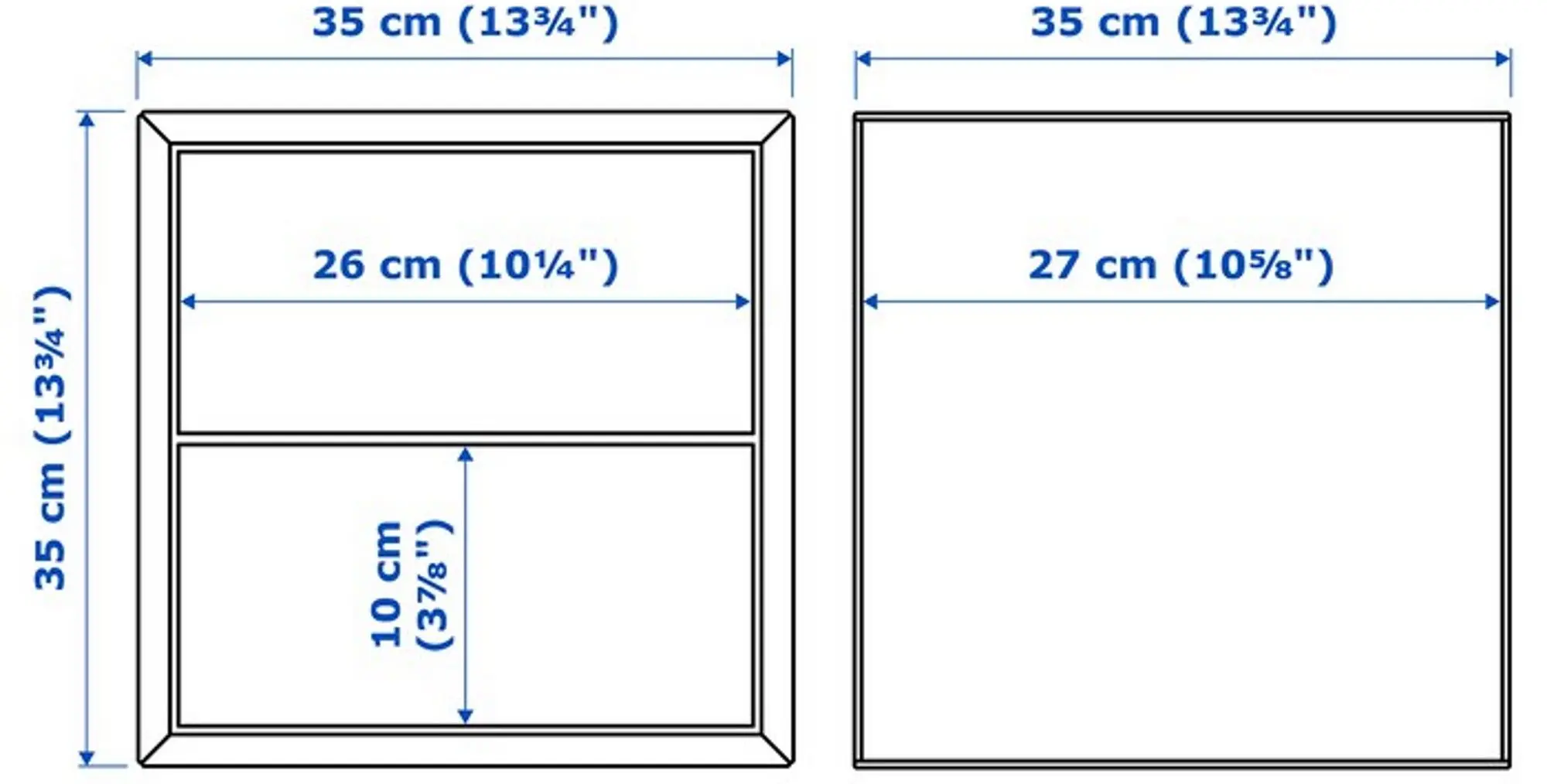 Комод Ikea Eket 2 ящика 35x35x35 (Белый)
