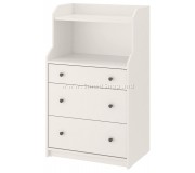 Комод Ikea Hauga с полкой/3 ящика 70x116 (Белый)