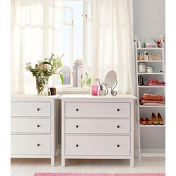 Comoda Ikea Hemnes 3 sertare 108x96 (Vopsit Alb) Thumb