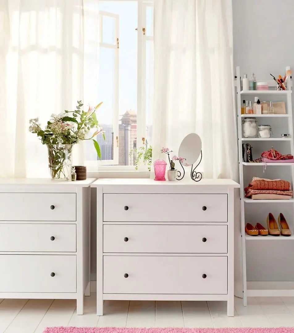 Comoda Ikea Hemnes 3 sertare 108x96 (Vopsit Alb)