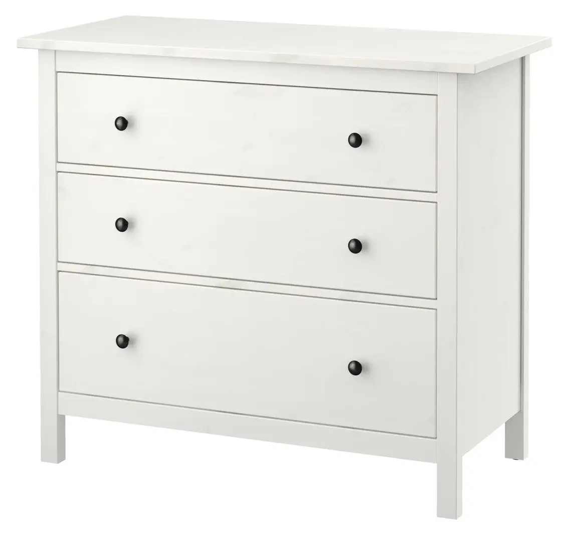 Comoda Ikea Hemnes 3 sertare 108x96 (Vopsit Alb)