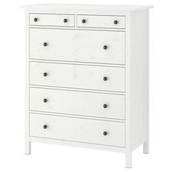 Comoda Ikea Hemnes 6 sertare 108x131 (Vopsit Alb)