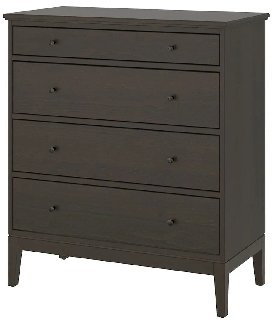 Comoda Ikea Idanas 4 sertare 104x118 (Maro Inchis Vopsit)