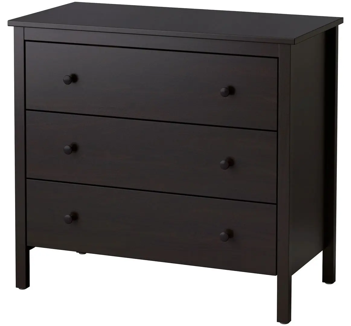 Comoda Ikea Koppang 3 sertare 90x83 (Negru-maro)