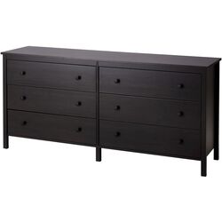 Комод Ikea Koppang 6 ящиков 172x83 (Черно-Коричневый)