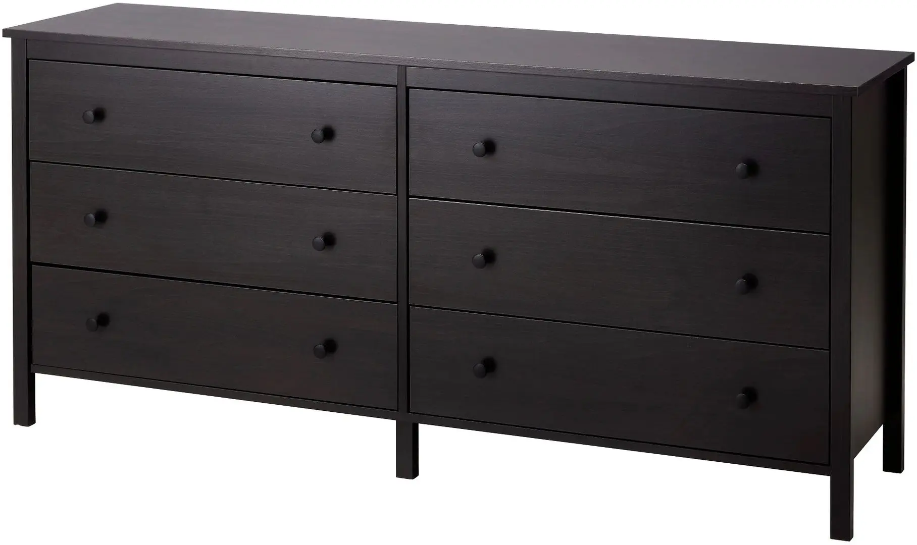 Комод Ikea Koppang 6 ящиков 172x83 (Черно-Коричневый)