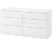 Комод Ikea Kullen 6 ящиков 140x72 (Белый)