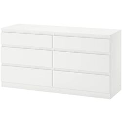 Comoda Ikea Kullen 6 sertare 140x72 (Alb)