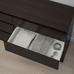 Comoda Ikea Kullen 6 sertare 140x72 (Negru-maro) Thumb