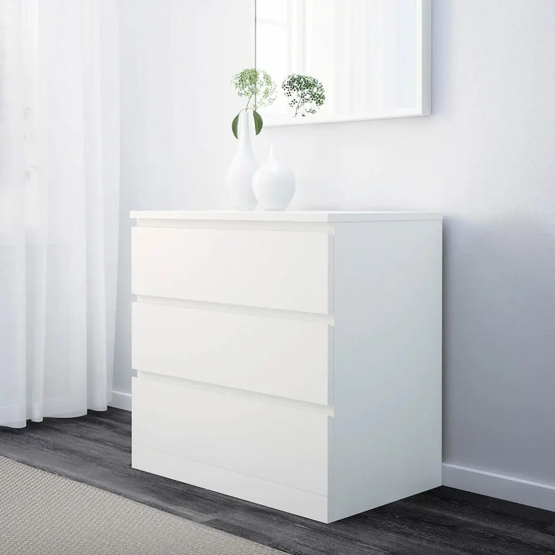 Комод Ikea Malm 3 ящика 80x78 (Белый)