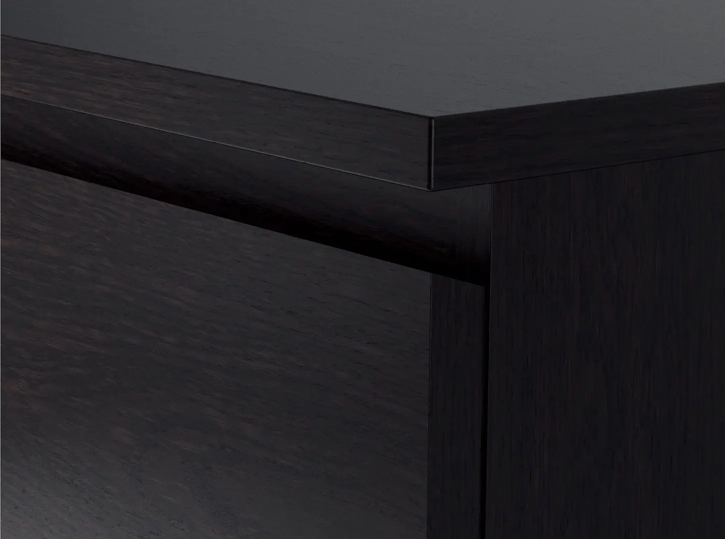 Comoda Ikea Malm 3 sertare 80x78 (Negru-maro)