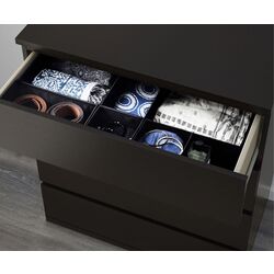 Comoda Ikea Malm 4 sertare 80x100 (Negru-maro) Thumb