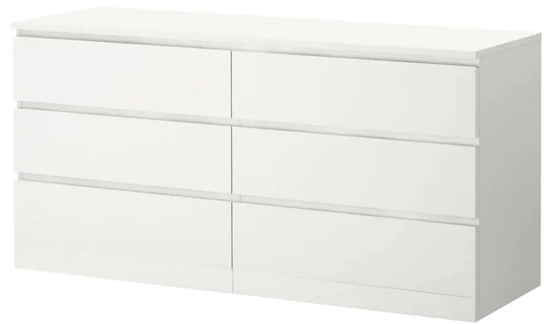 Comoda Ikea Malm 6 sertare 160x78 (Alb)
