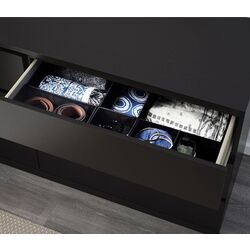 Comoda Ikea Malm 6 sertare 160x78 (Negru-maro) Thumb