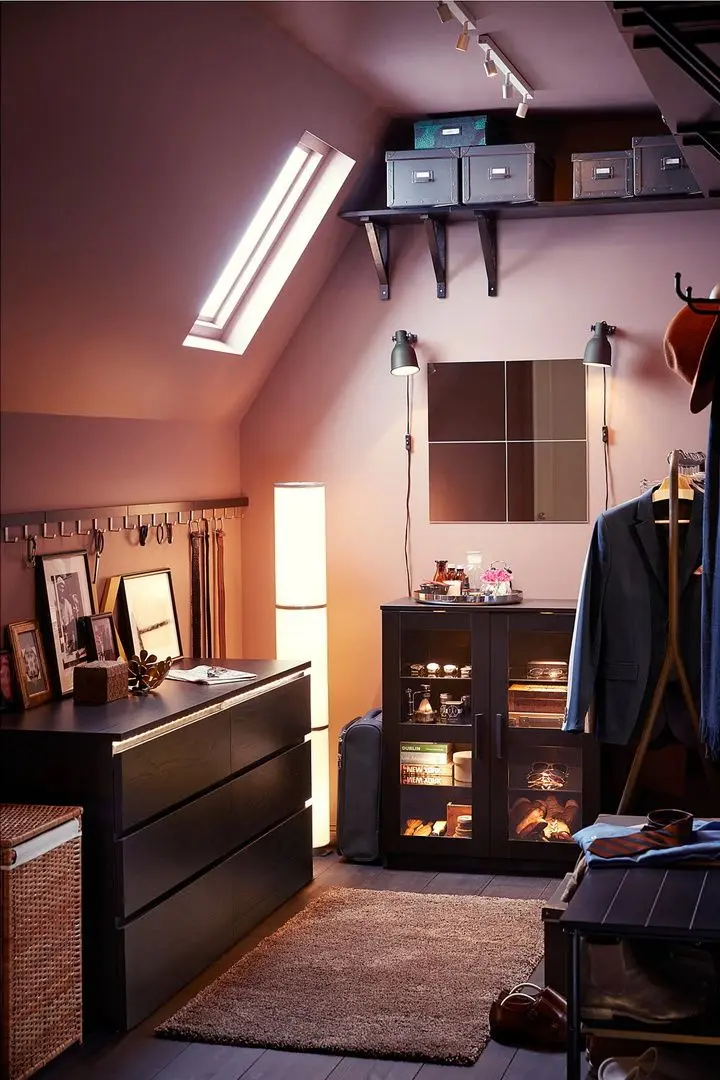 Comoda Ikea Malm 6 sertare 160x78 (Negru-maro)