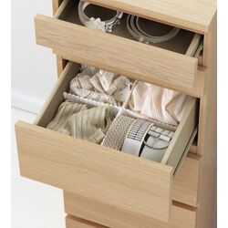 Comoda Ikea Malm 6 sertare 40x123 (Furnir Stejar Alb/Oglinda) Thumb